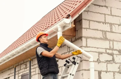 Pose et remplacement de gouttières à Garos
